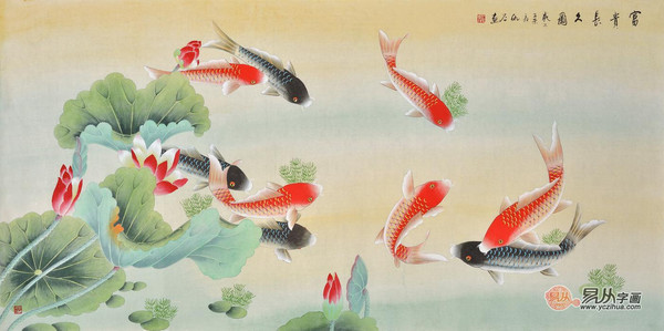 风水鱼布画可以挂哪里（风水鱼画客厅挂哪里好）